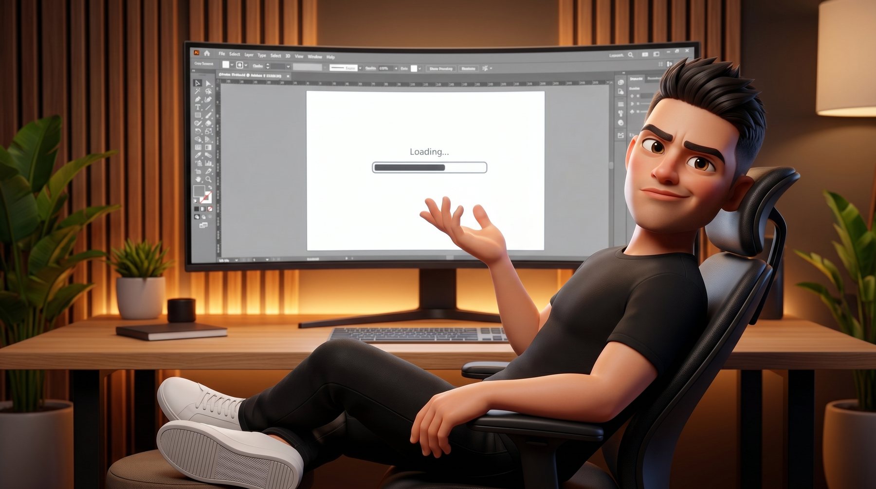 Mike 3D en el escritorio